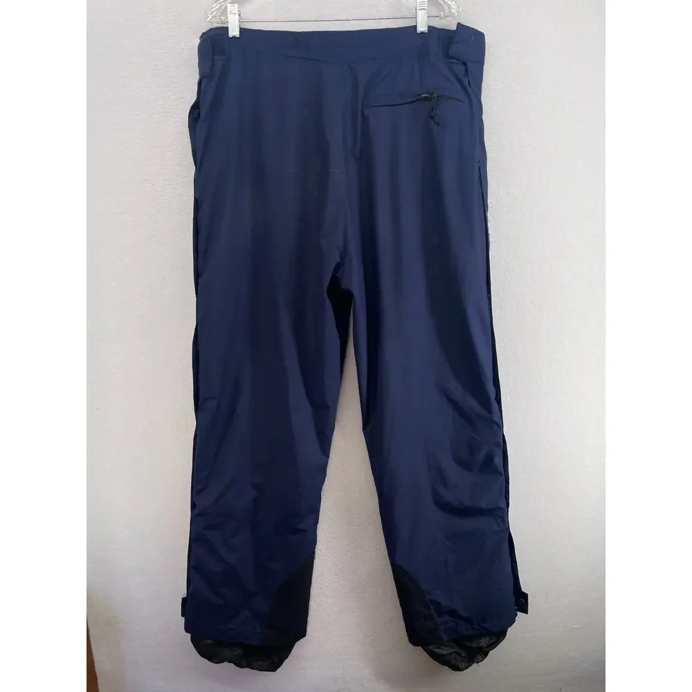 THE NORTH FACE Pants Mens XL Rain Waterproof Lined Hiking Trail Packable Blue